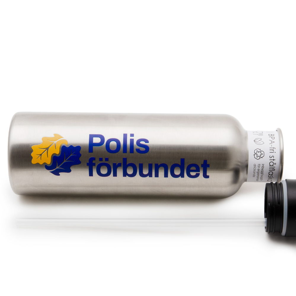 pf flip stalflaska silver