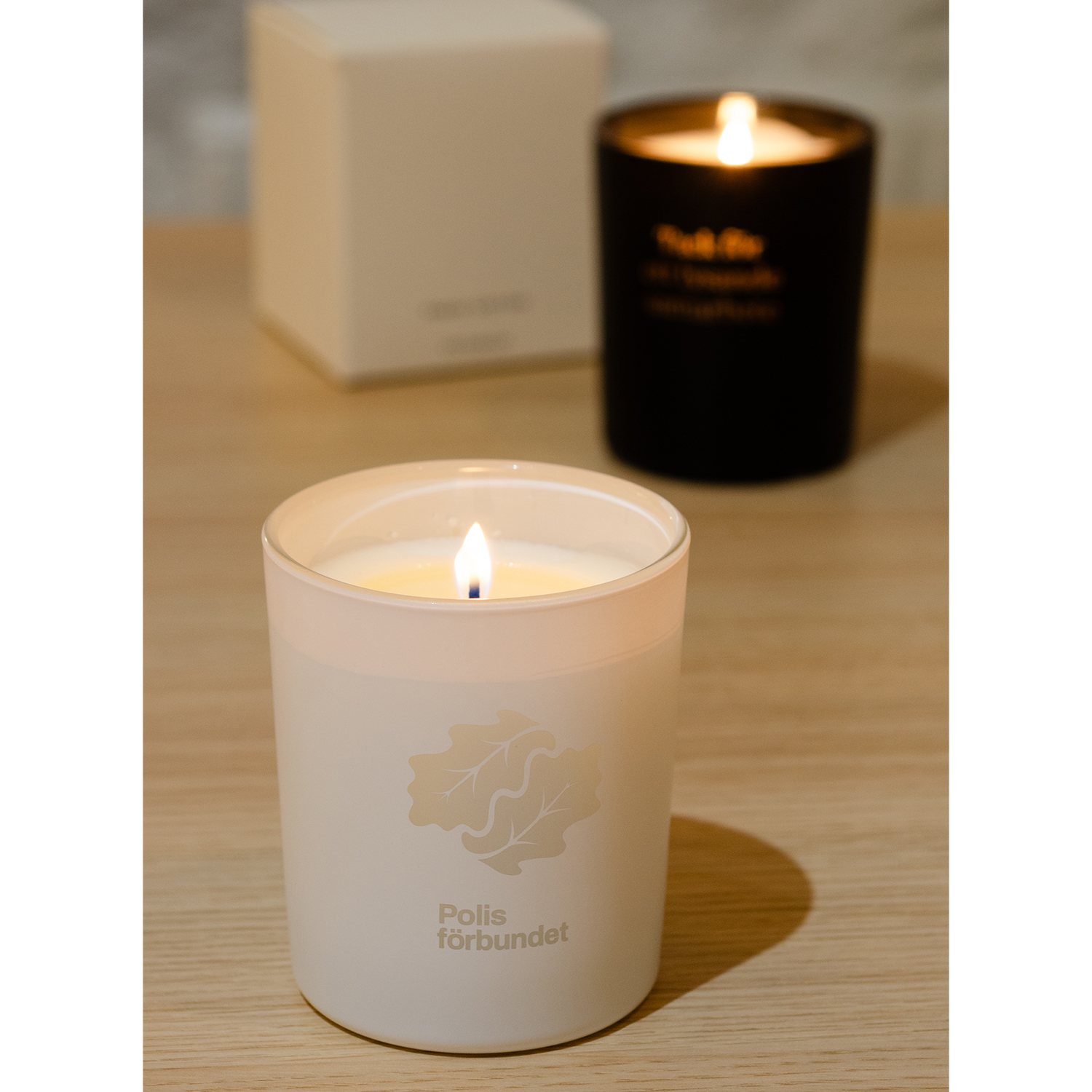 polisforbundet doftljus gravyr